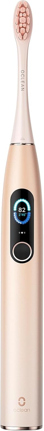 Oclean Elektrische Zahnbürste X Series Pro Gift Set, Schallzahnbürste mit Bildschirm, 3 Modi & 32 Intensitäten Sonic Electric Toothbrush mit Timer, 6 Stücke Bürstenköpfe mit Reiseetui, Dunkellila
