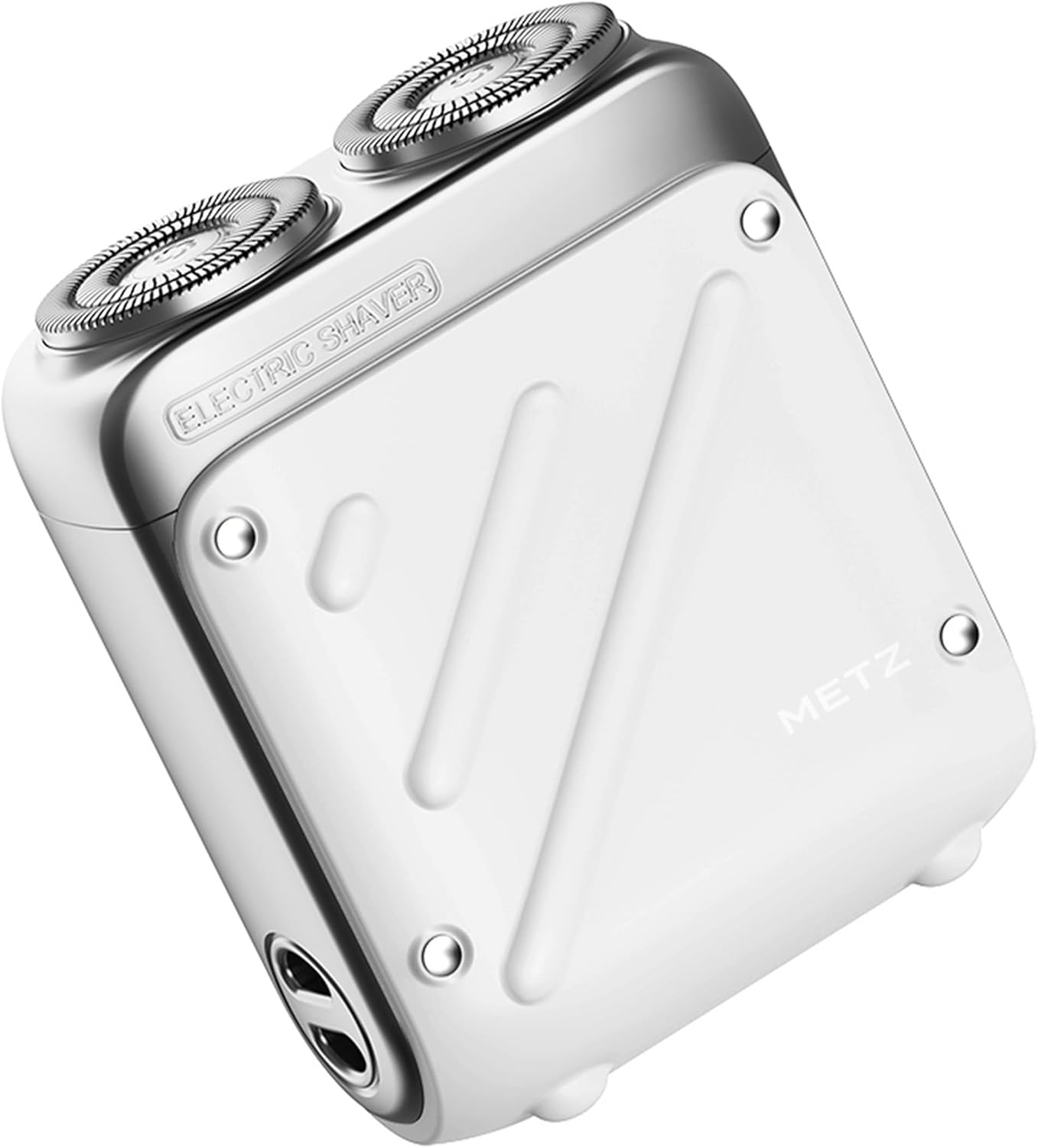 METZ Traveller Elektrorasierer Herren, Tragbarer Rasierer mit Reiseetui, IPX7 Wasserdicht electric Shaver für unterwegs, Nass und Trockenrasierer mit 9000rpm Motor, 60 Tage Akkulaufzeit, Schwarz