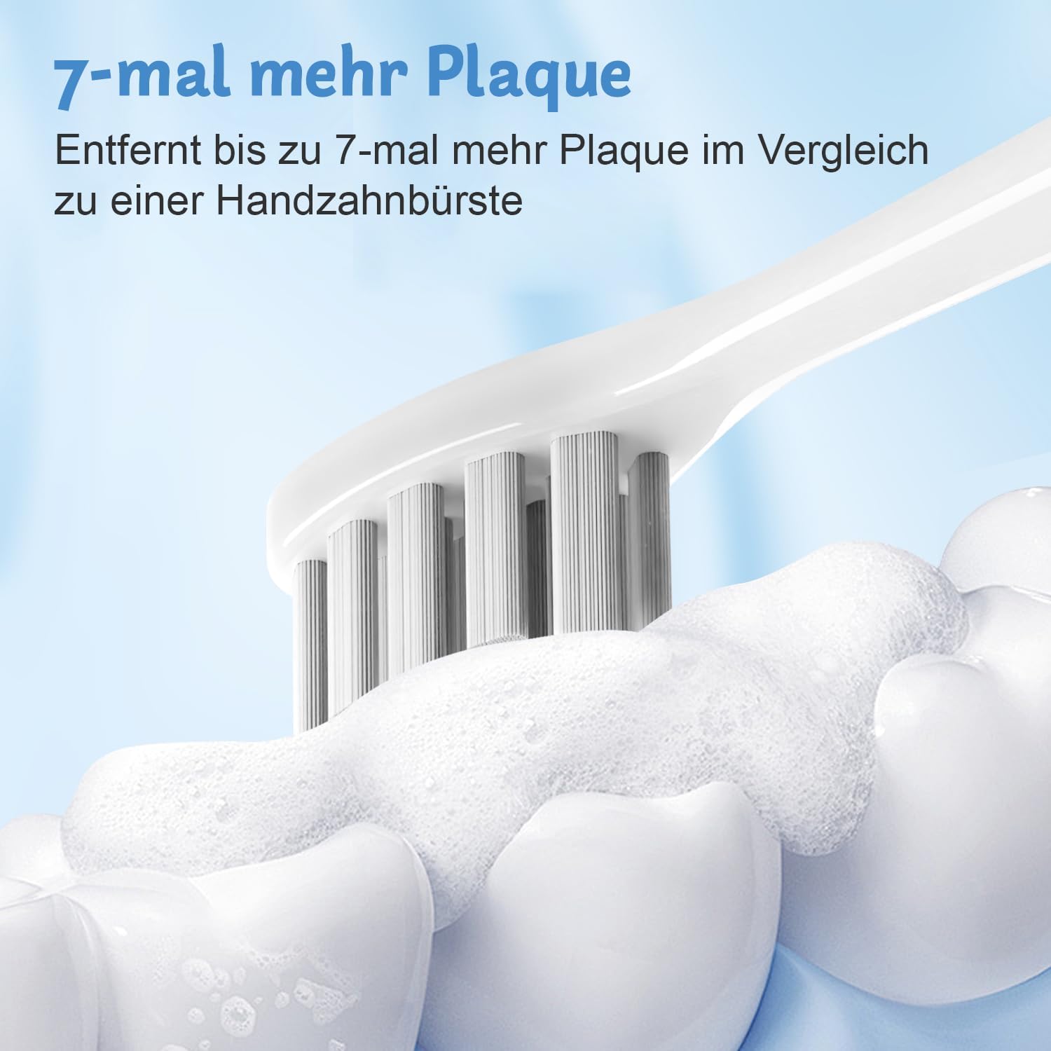 10 Stück Ersatzbürsten kompatibel mit Wondersmile Elektrische Zahnbürste, Aufsteckbürsten passend für Wondersmile Schallzahnbürste, Bürstenköpfe für Wondersmile