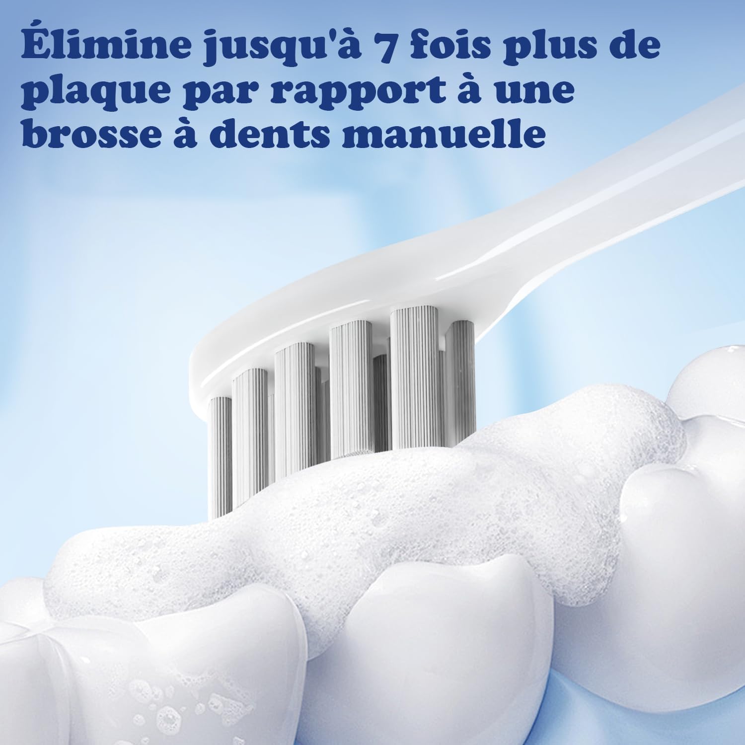 Copimy Têtes de Brosse à Dents Electrique Compatible avecs, 6 têtes de brosse compatibles avec brosse à dents électriques My tete de rechange brossettes (blanc)
