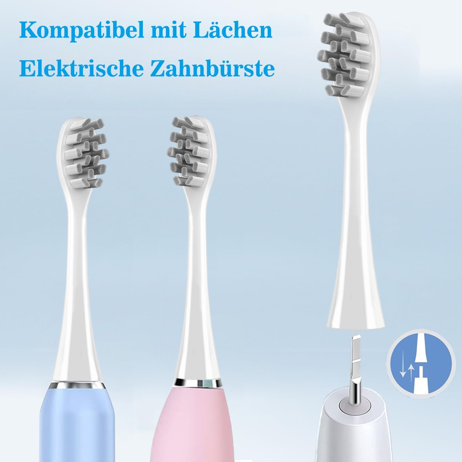 Copimy 6 Stück Gum Care Bürstenköpfe Kompatibel mit Lächen Elektrische Zahnbürste, Ersatzbürsten Aufsteckbürsten Passend für Lächen