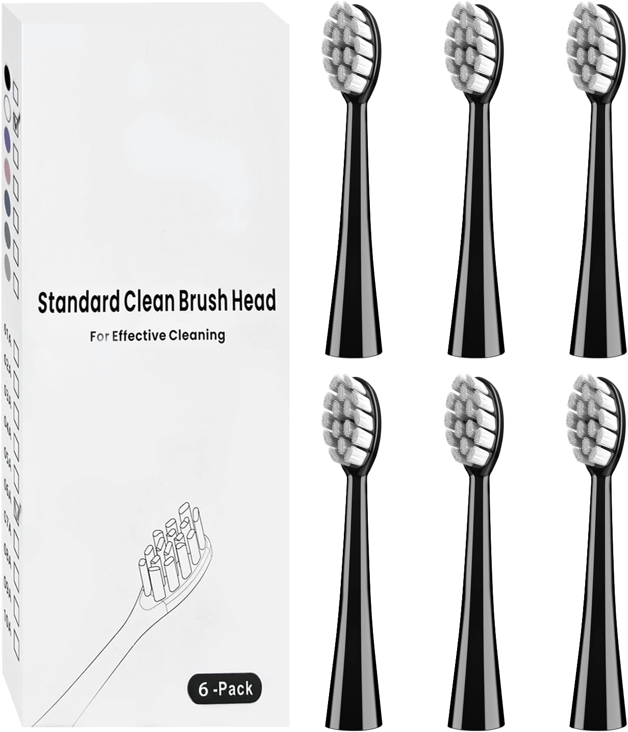 6 Pack Gum Care Replacement Brush Heads Compatible with Suri Electric Toothbrush for Suri Replacement Toothbrush Heads
