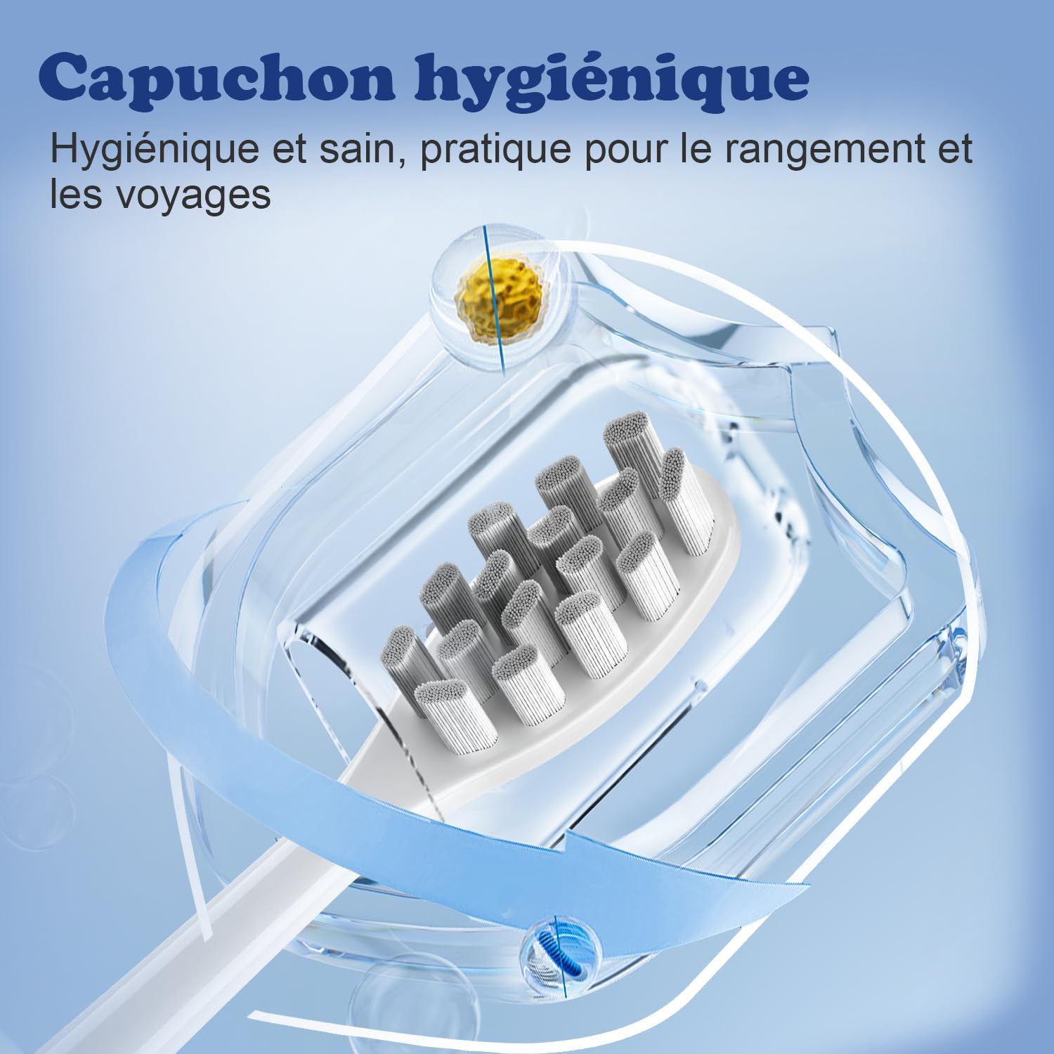 Copimy Têtes de Brosse à Dents Electrique Compatible avecs, 6 têtes de brosse compatibles avec brosse à dents électriques My tete de rechange brossettes (blanc)