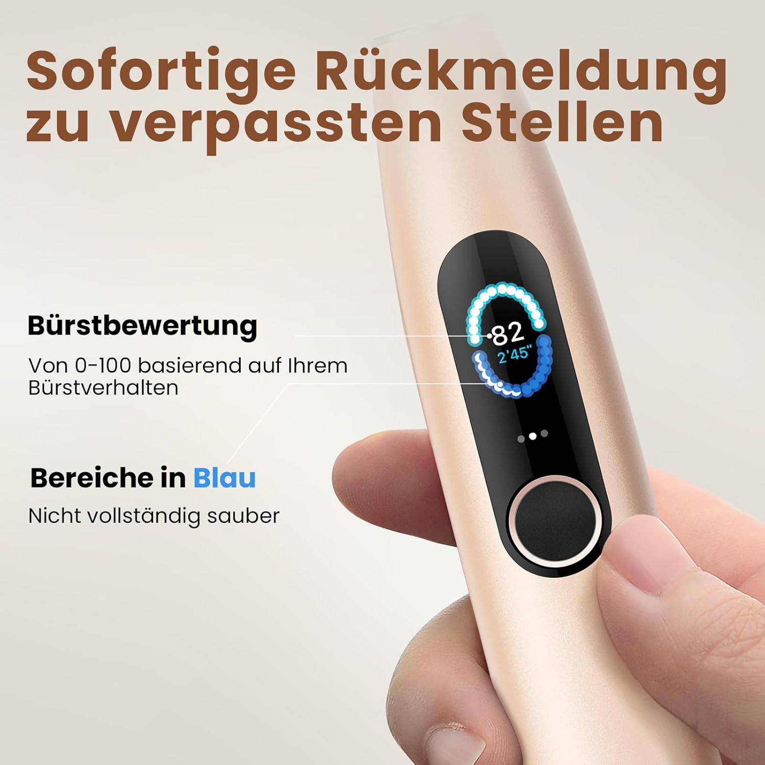 Oclean X Pro, Smart Sonic, elektrische Schallzahnbürste, 3 Putzprogramme mit Weißning, kabelloses Schnellladen für 30-Tage-Nutzung, Anti-Schimmel Design, Wasserdicht nach IPX7 – Pink