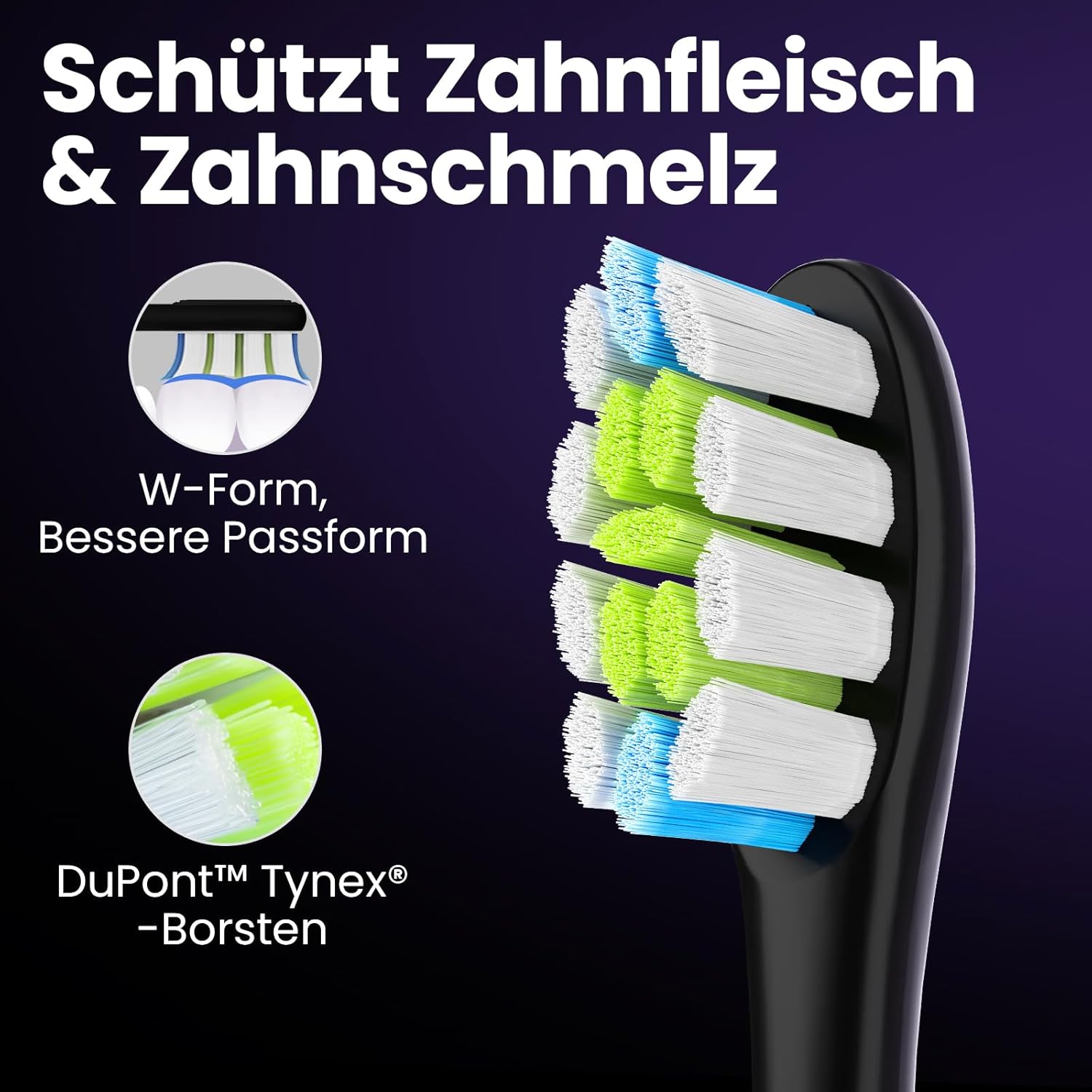 Oclean Elektrische Zahnbürste X Series Pro Gift Set, Schallzahnbürste mit Bildschirm, 3 Modi & 32 Intensitäten Sonic Electric Toothbrush mit Timer, 6 Stücke Bürstenköpfe mit Reiseetui, Dunkellila