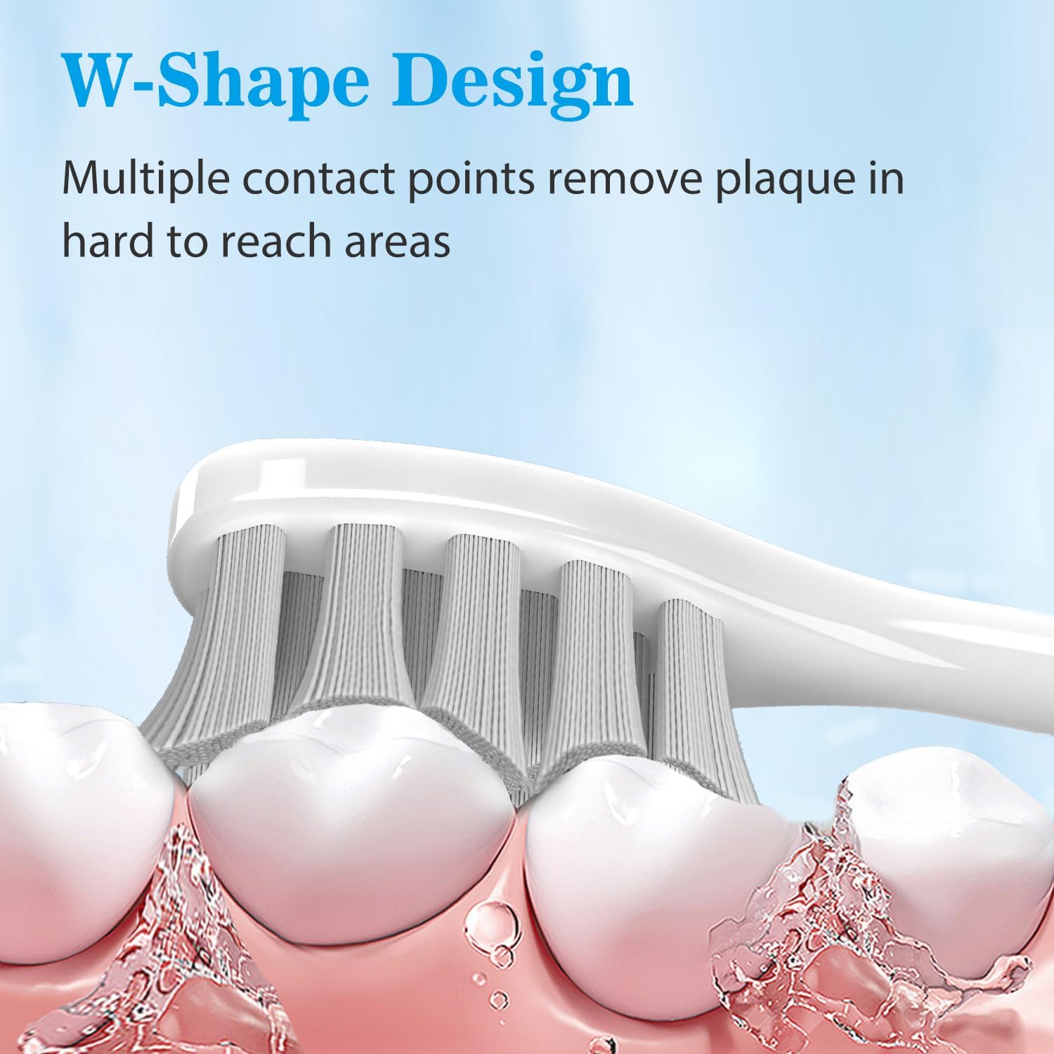 Copimy 10Pcs Replacement Brush Heads Compatible with Ordo Sonic Electric Toothbrush for Ordo Replacement Toothbrush Heads, White