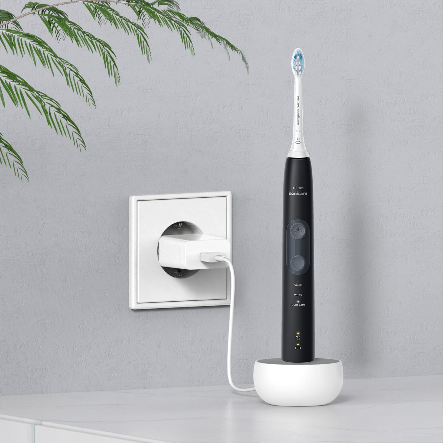 CoolSmile Ladestation Kompatibel mit Philips Sonicare Elektrische Zahnbürste, Ladegerät Wandladegerät EU-Steckdose für Philip 1100 3100 4100 4300 4500 5100 5300 6000 6100 6300 6500 7000 usw