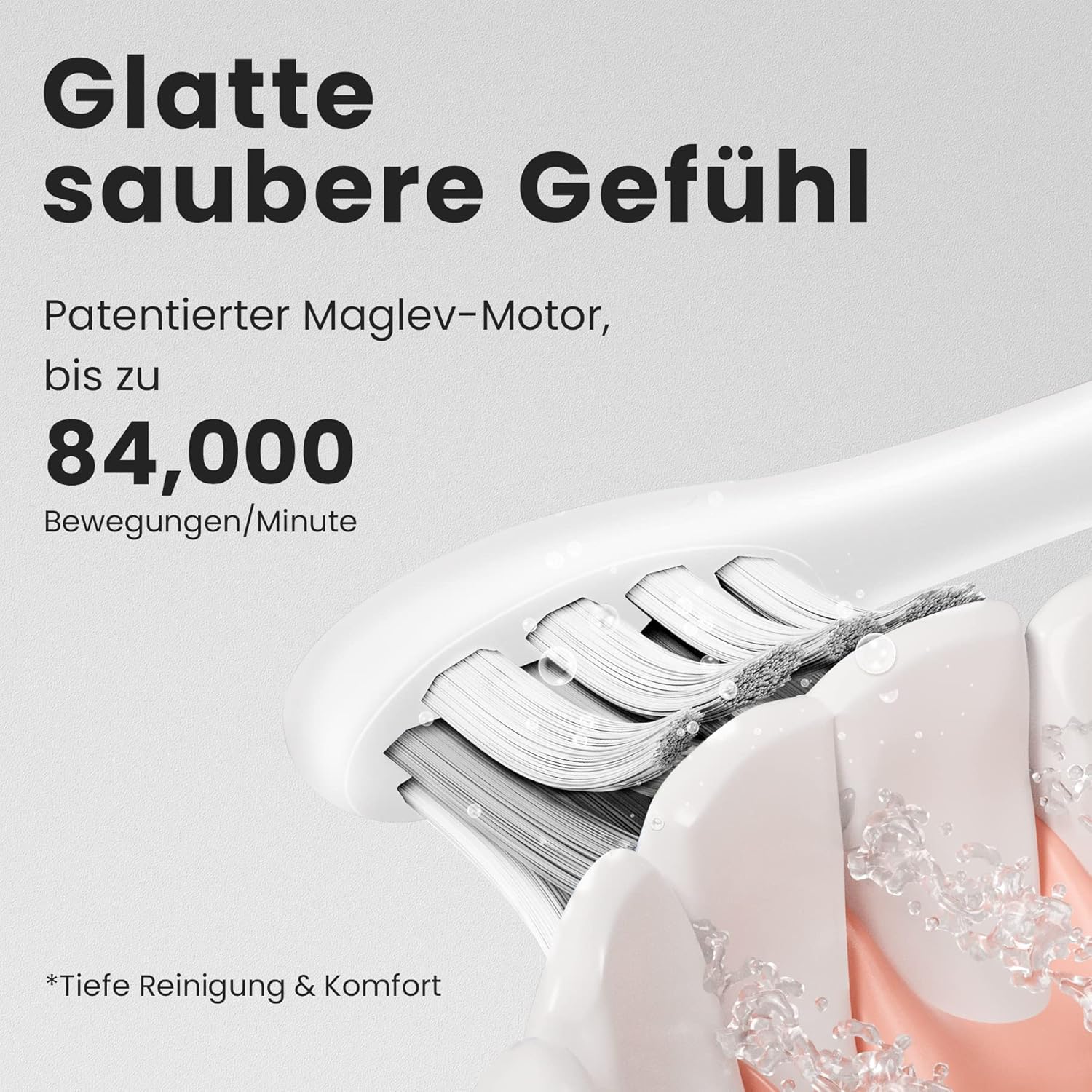 Oclean X Pro Elite Elektrische Zahnbürste, intelligenter Touchscreen, geräuscharm, 45 dB, 4 Modi und 32 Intensitätsstufen, 3,5 Tage Akkulaufzeit, mit Timer, Drucksensor und APP, IPX7, Grau