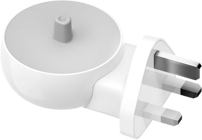 2-in-1-Wandladegerät für elektrische Zahnbürsten von Oral-B Braun, Ladestation für Oral B Genius Pro Smart Vitality Kids io2 io3 io4 io5 io6 Serie, IPX5, Weiß 