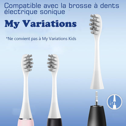 Kopieren Sie Têtes de Brosse à Dents Electrique Compatible mit, 6 Têtes de Brosse kompatible mit Brosse à Dents electriques Meine Tête de Rechange Brossettes (weiß) 