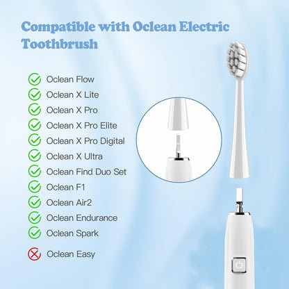 6er-Pack Gum Care-Ersatzbürstenköpfe, kompatibel mit elektrischen Zahnbürstenköpfen von Oclean für Oclean Spark, Flow, X Pro, X Pro Elite, X Pro Digital, X Lite, X Ultra, Air2, F1 