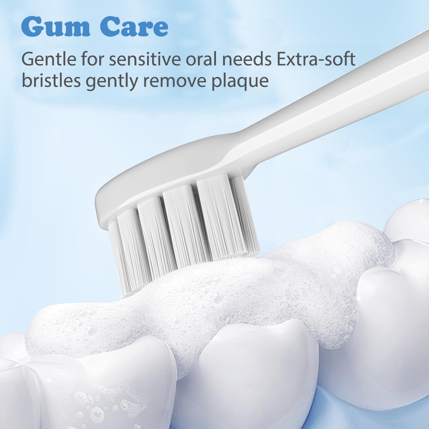 6 Pack Gum Care Replacement Brush Heads Compatible with Suri Electric Toothbrush for Suri Replacement Toothbrush Heads