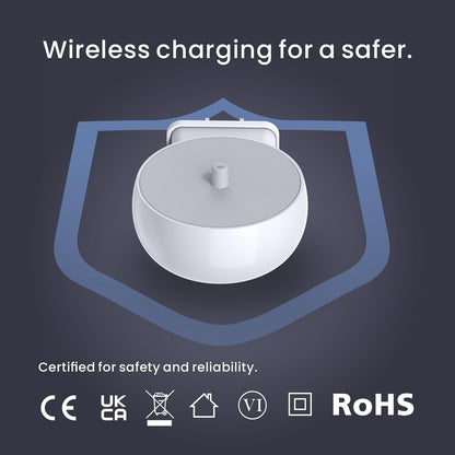 2-in-1-Wandladegerät für die elektrische Zahnbürste Philips Sonicare, 3-Port-Ladestation mit US-Stecker für Philips 1100 3100 4100 4300 4500 5100 5300 6000 6100 6300 7000 Serie, IPX5, Weiß 