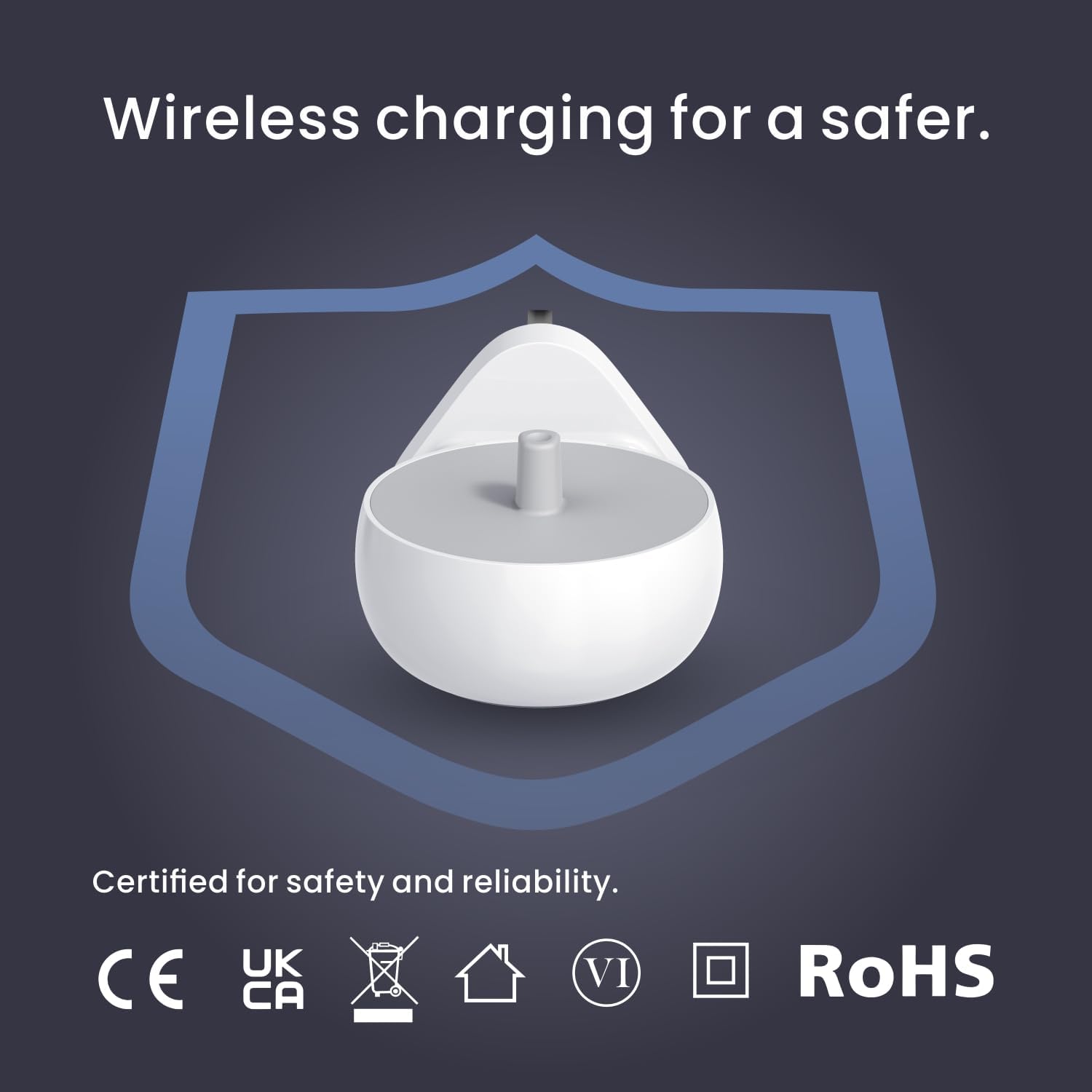 2-in-1-Wandladegerät für elektrische Zahnbürsten von Oral-B Braun, Ladestation für Oral B Genius Pro Smart Vitality Kids io2 io3 io4 io5 io6 Serie, IPX5, Weiß 