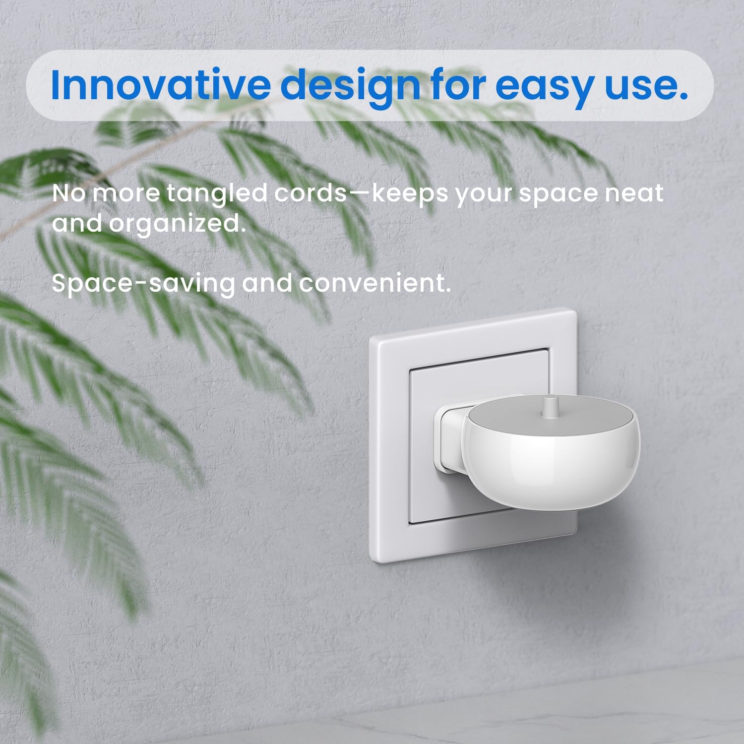 2-in-1-Wandladegerät für die elektrische Zahnbürste Philips Sonicare, 3-Port-Ladestation mit US-Stecker für Philips 1100 3100 4100 4300 4500 5100 5300 6000 6100 6300 7000 Serie, IPX5, Weiß 