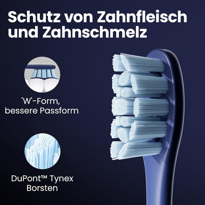 Oclean X Pro Elektrische Zahnbürste, Schallzahnbürste mit Farbdisplay, 3 Putzmodi & 32 Intensitäten, 30 Tage Akkulaufzeit, mit Timer, Drucksensor & APP, Blau