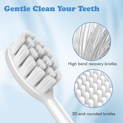 6er-Pack Gum Care-Ersatzbürstenköpfe, kompatibel mit elektrischen Zahnbürstenköpfen von Oclean für Oclean Spark, Flow, X Pro, X Pro Elite, X Pro Digital, X Lite, X Ultra, Air2, F1 