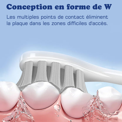 Kopieren Sie Têtes de Brosse à Dents Electrique Compatible mit, 6 Têtes de Brosse kompatible mit Brosse à Dents electriques Meine Tête de Rechange Brossettes (weiß) 